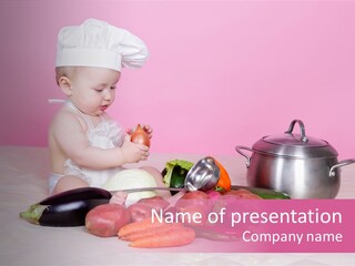 Red Hat Child PowerPoint Template
