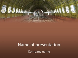 A Train Station Is Shown In This Image PowerPoint Template