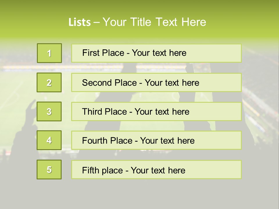 League Game Goal PowerPoint Template