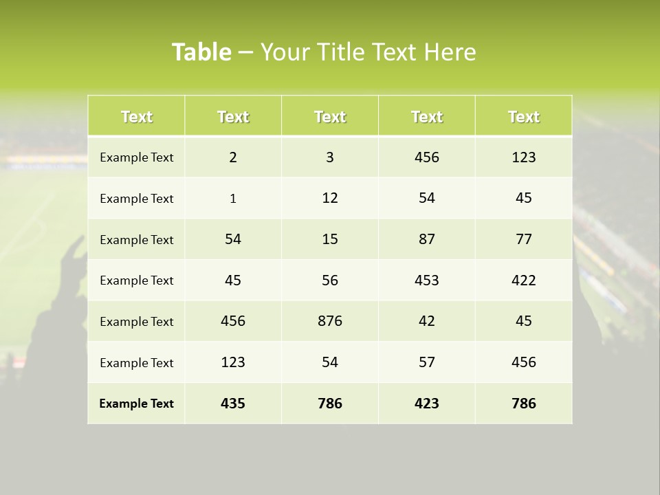 League Game Goal PowerPoint Template