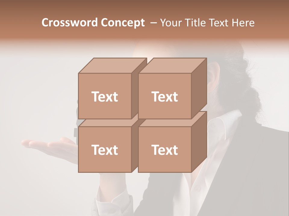 A Woman Holding A Small Toy In Her Hand PowerPoint Template