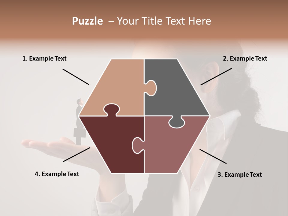 A Woman Holding A Small Toy In Her Hand PowerPoint Template