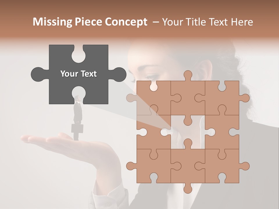 A Woman Holding A Small Toy In Her Hand PowerPoint Template