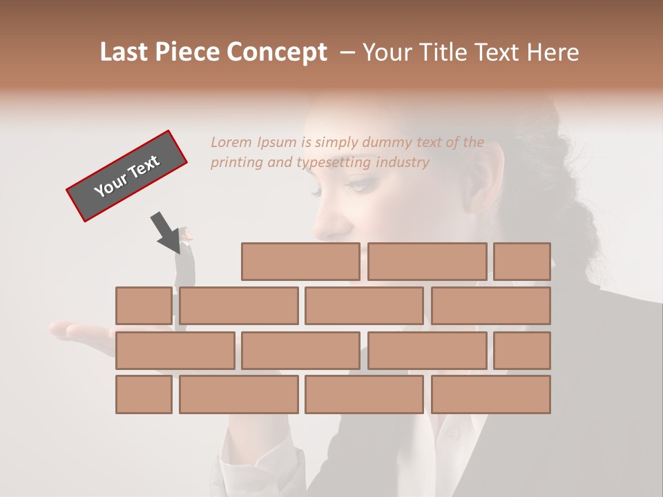 A Woman Holding A Small Toy In Her Hand PowerPoint Template