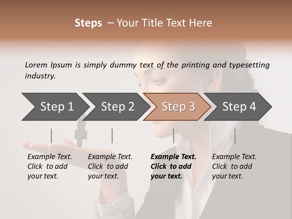 A Woman Holding A Small Toy In Her Hand PowerPoint Template