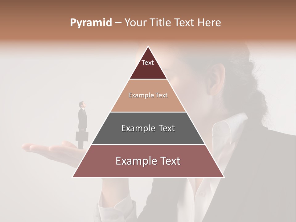 A Woman Holding A Small Toy In Her Hand PowerPoint Template