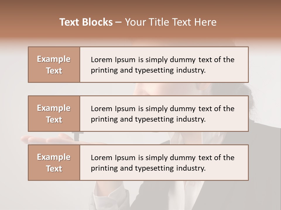 A Woman Holding A Small Toy In Her Hand PowerPoint Template