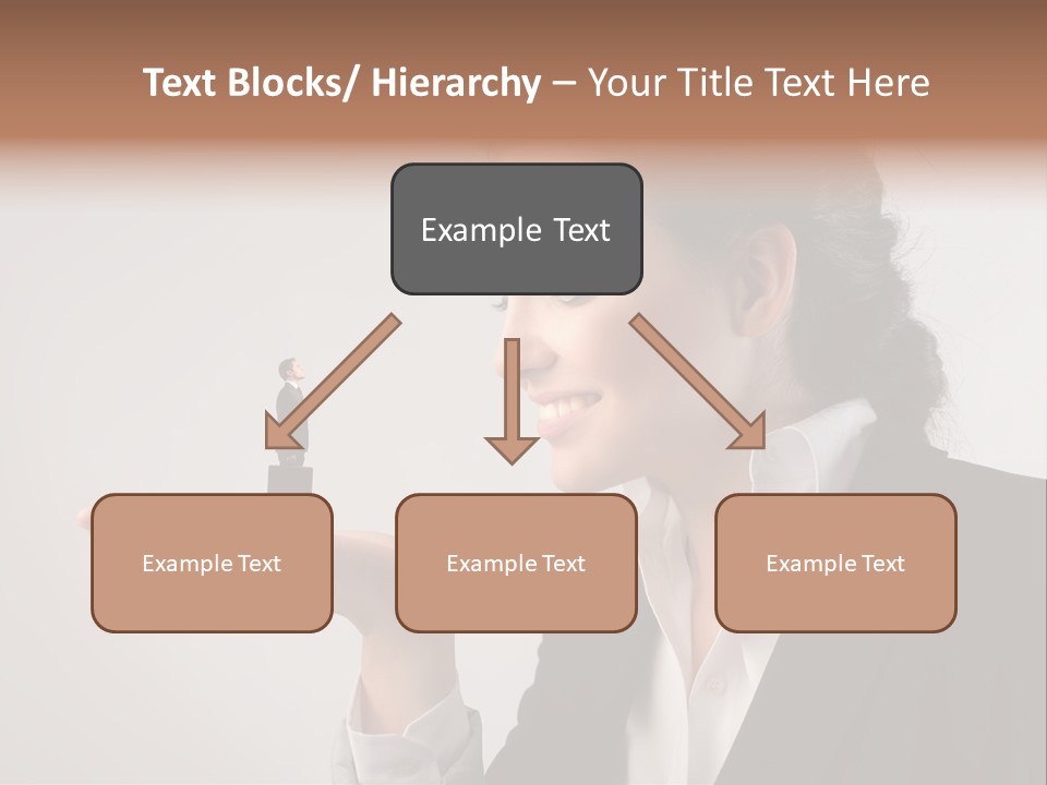 A Woman Holding A Small Toy In Her Hand PowerPoint Template