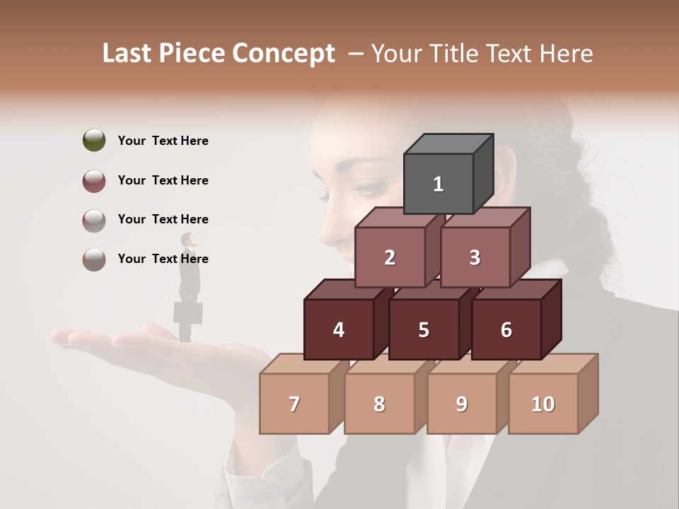 A Woman Holding A Small Toy In Her Hand PowerPoint Template