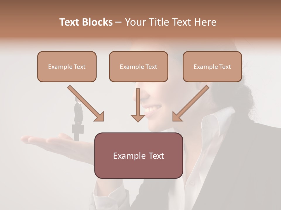 A Woman Holding A Small Toy In Her Hand PowerPoint Template