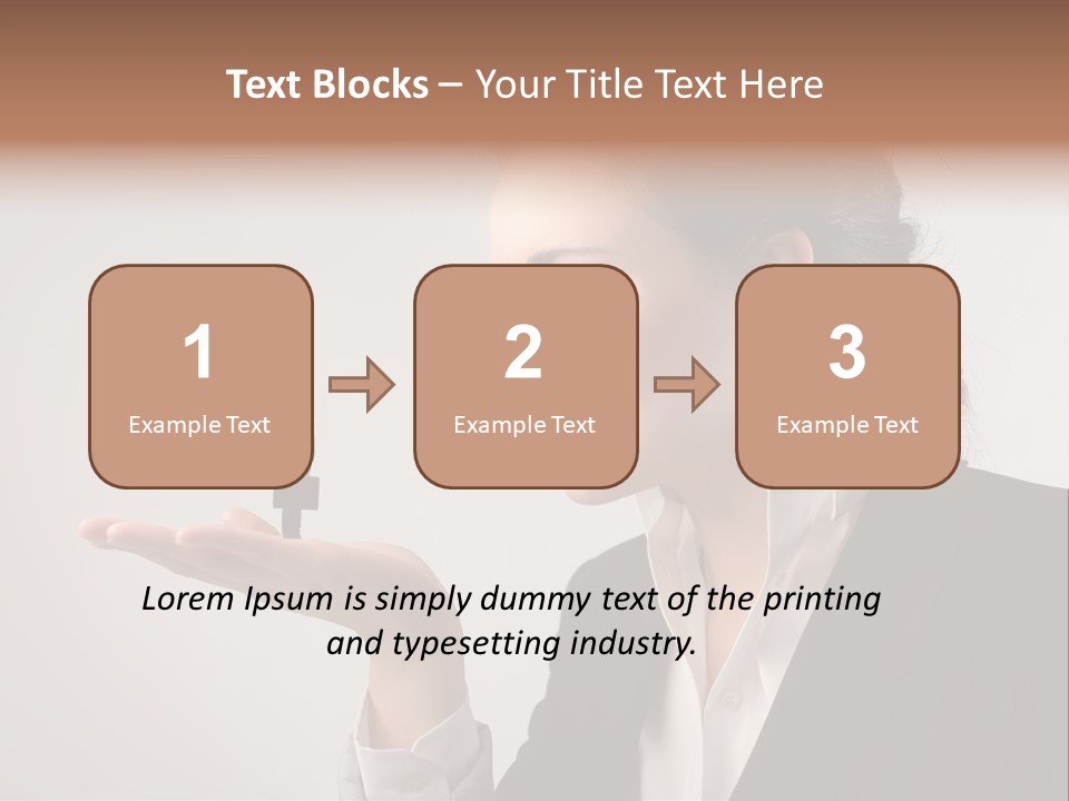 A Woman Holding A Small Toy In Her Hand PowerPoint Template