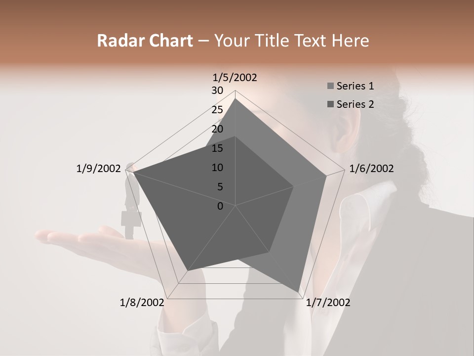 A Woman Holding A Small Toy In Her Hand PowerPoint Template