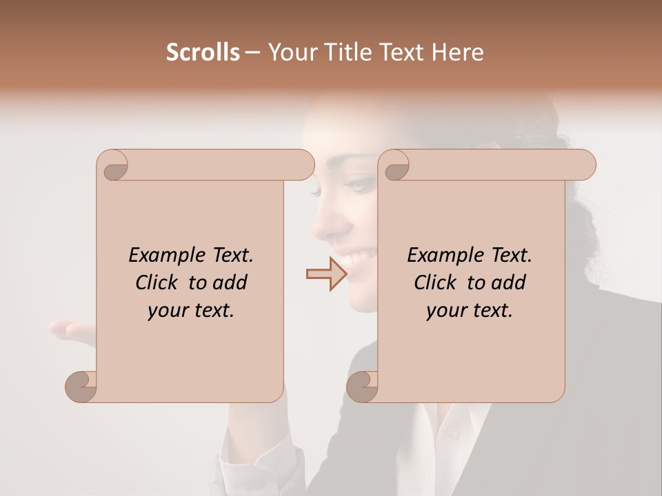 A Woman Holding A Small Toy In Her Hand PowerPoint Template