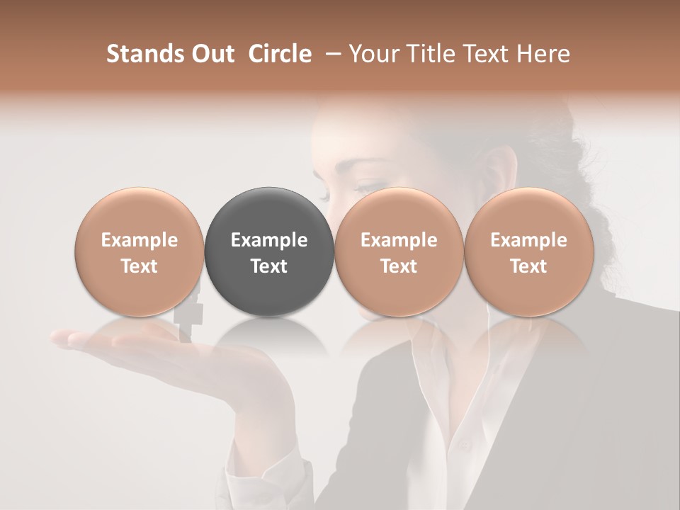 A Woman Holding A Small Toy In Her Hand PowerPoint Template