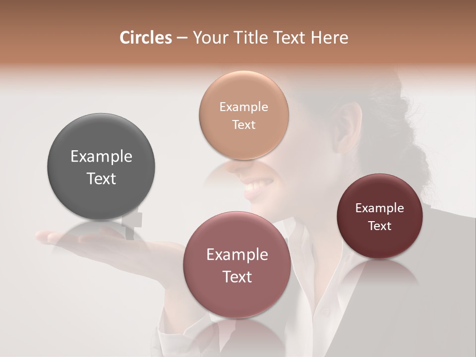 A Woman Holding A Small Toy In Her Hand PowerPoint Template