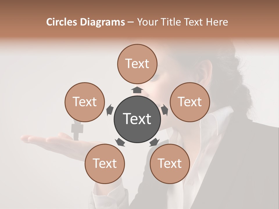 A Woman Holding A Small Toy In Her Hand PowerPoint Template