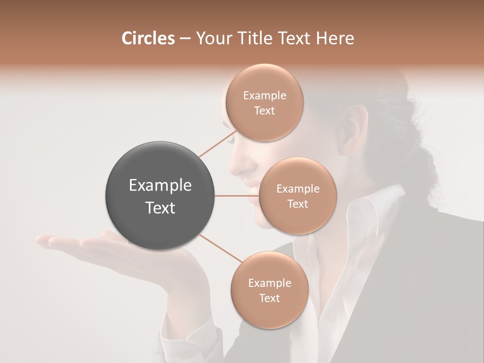 A Woman Holding A Small Toy In Her Hand PowerPoint Template