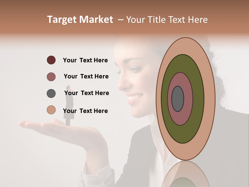 A Woman Holding A Small Toy In Her Hand PowerPoint Template