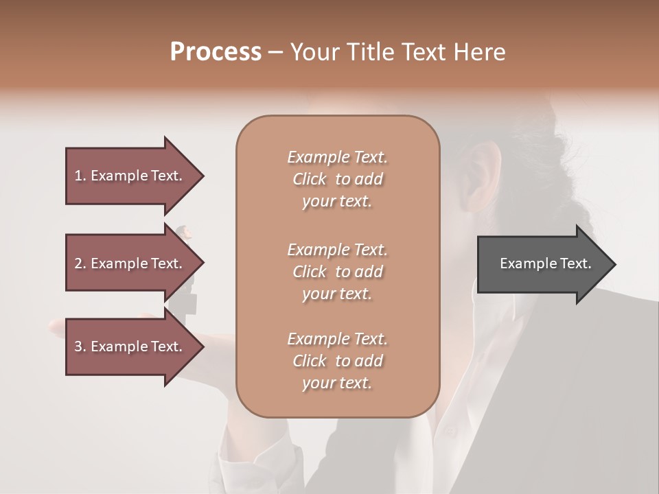 A Woman Holding A Small Toy In Her Hand PowerPoint Template