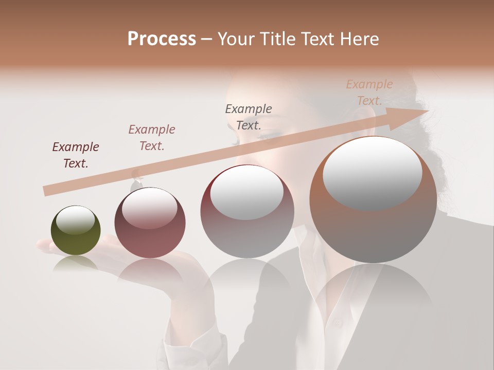 A Woman Holding A Small Toy In Her Hand PowerPoint Template