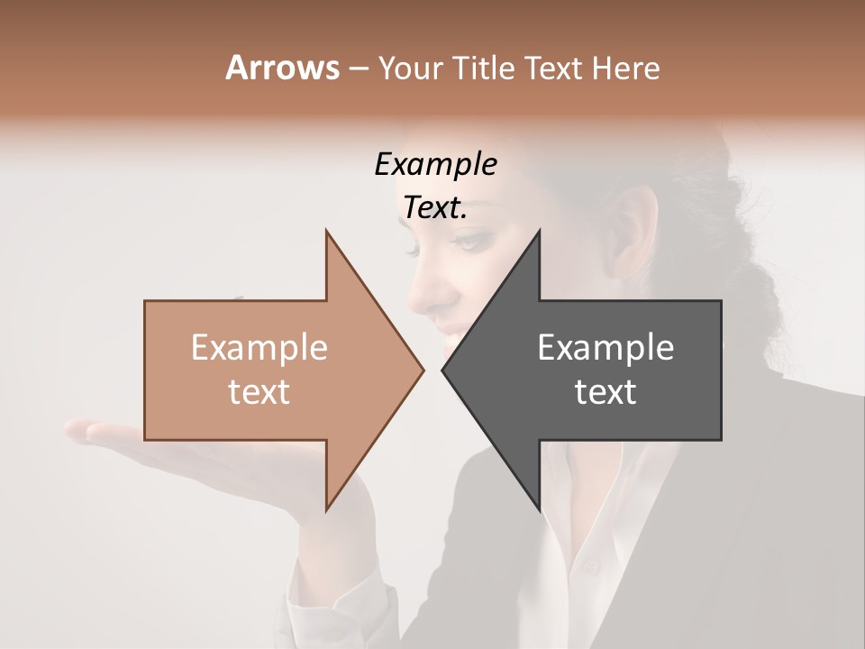 A Woman Holding A Small Toy In Her Hand PowerPoint Template