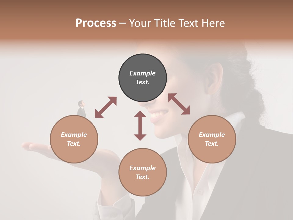 A Woman Holding A Small Toy In Her Hand PowerPoint Template