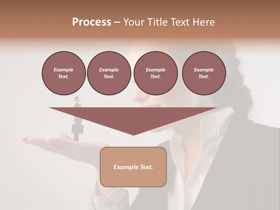 A Woman Holding A Small Toy In Her Hand PowerPoint Template