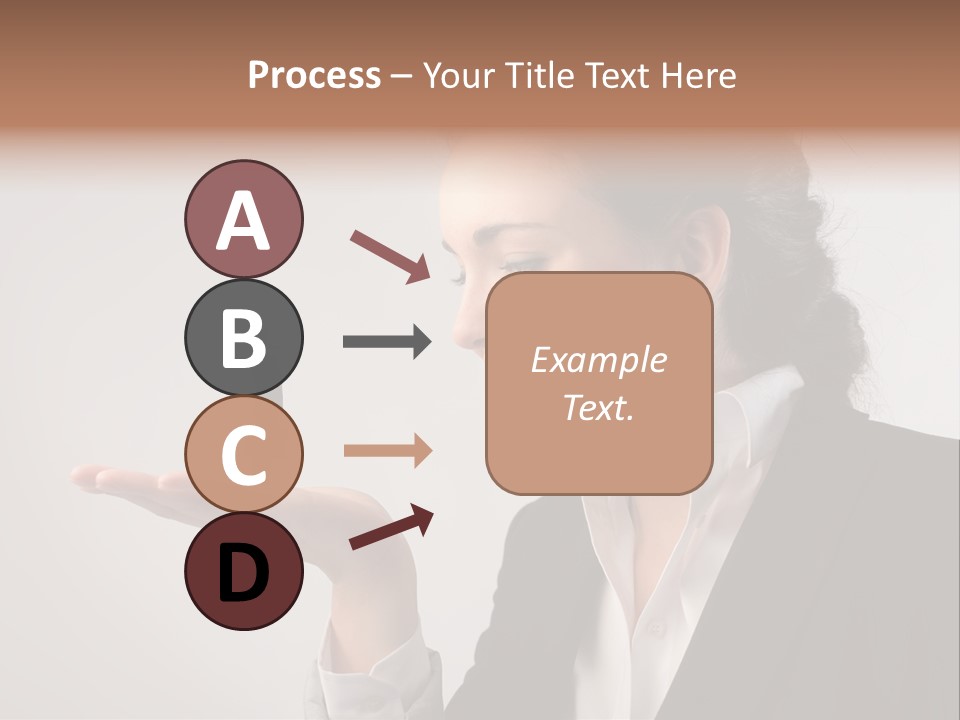 A Woman Holding A Small Toy In Her Hand PowerPoint Template