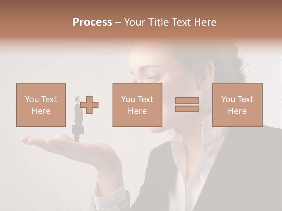 A Woman Holding A Small Toy In Her Hand PowerPoint Template
