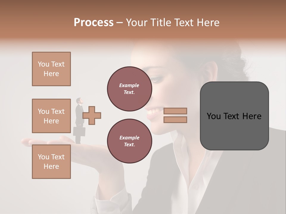 A Woman Holding A Small Toy In Her Hand PowerPoint Template