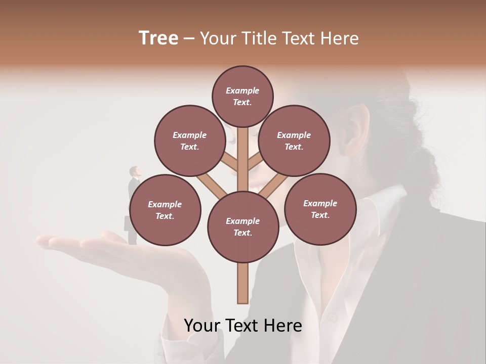 A Woman Holding A Small Toy In Her Hand PowerPoint Template