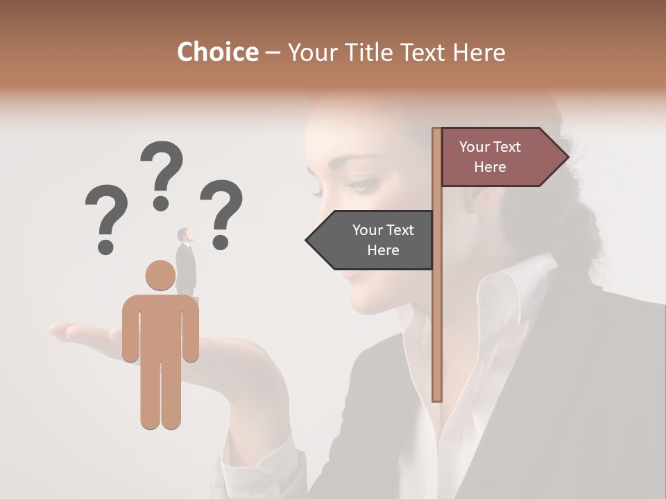 A Woman Holding A Small Toy In Her Hand PowerPoint Template