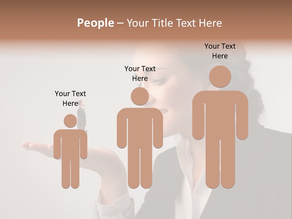 A Woman Holding A Small Toy In Her Hand PowerPoint Template