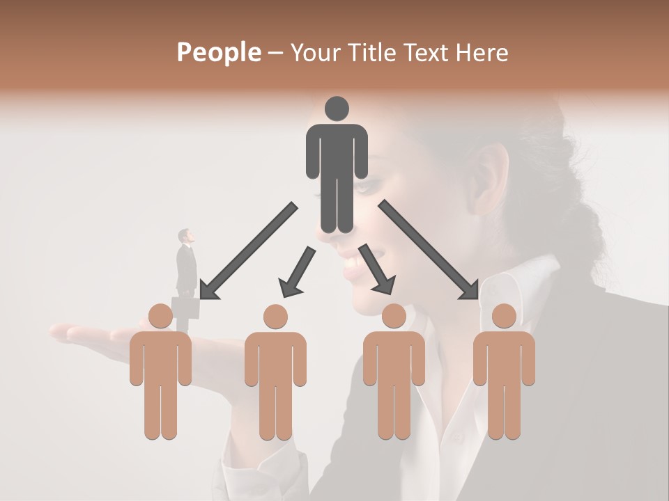 A Woman Holding A Small Toy In Her Hand PowerPoint Template