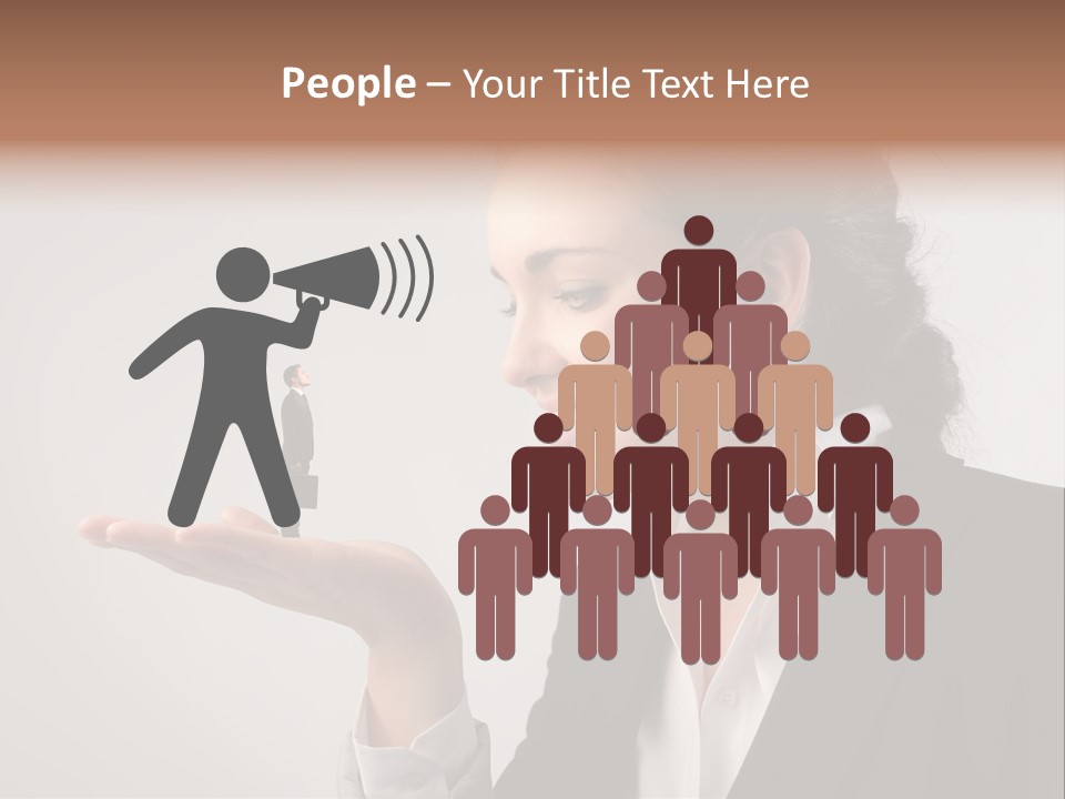 A Woman Holding A Small Toy In Her Hand PowerPoint Template