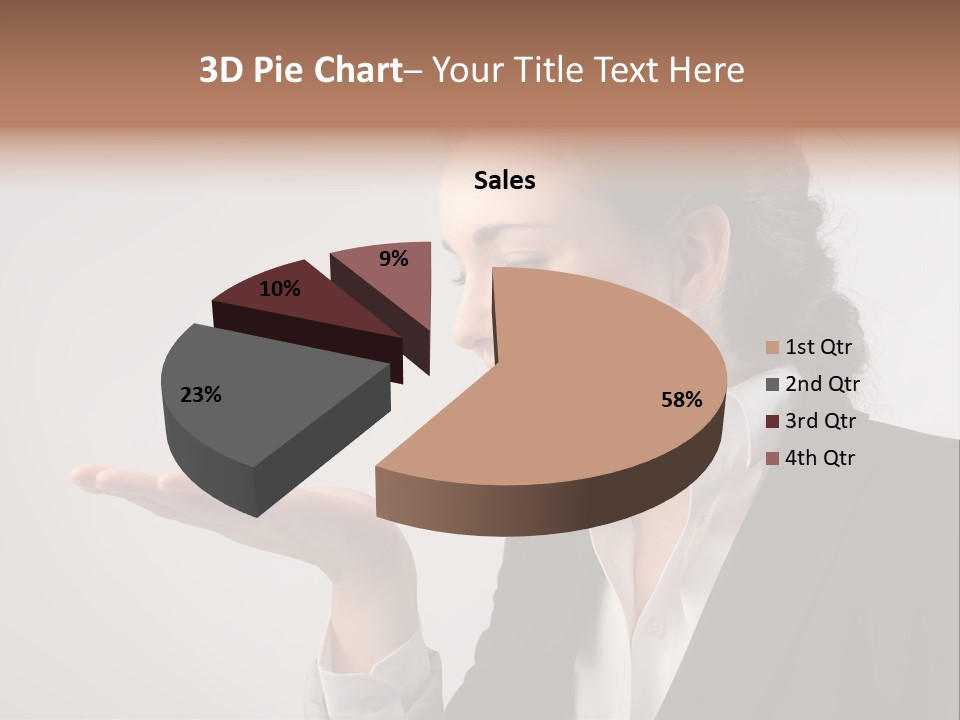 A Woman Holding A Small Toy In Her Hand PowerPoint Template