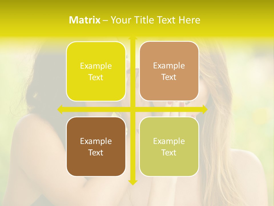 Closeup Hair Pretty PowerPoint Template