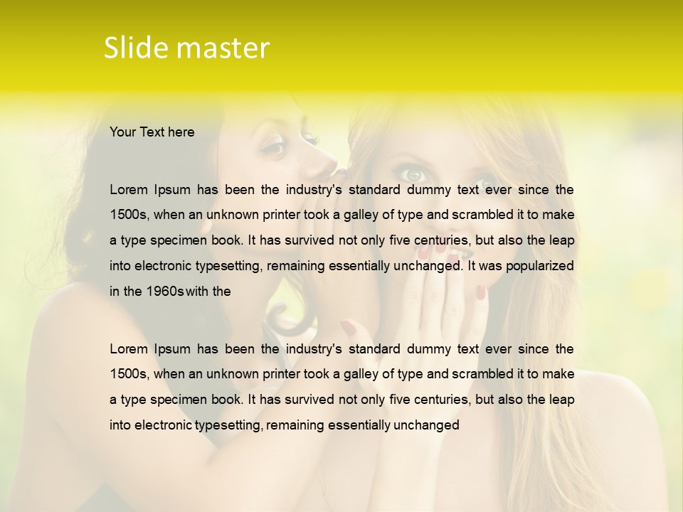 Closeup Hair Pretty PowerPoint Template
