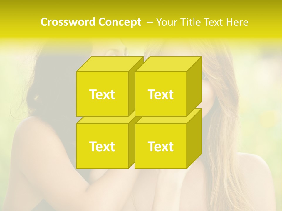 Closeup Hair Pretty PowerPoint Template