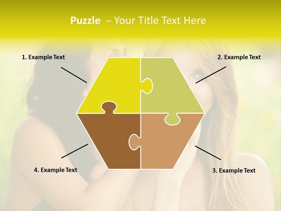 Closeup Hair Pretty PowerPoint Template