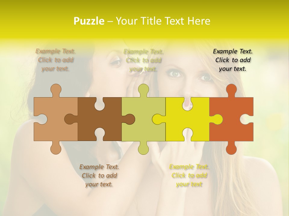 Closeup Hair Pretty PowerPoint Template