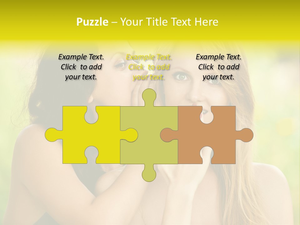 Closeup Hair Pretty PowerPoint Template