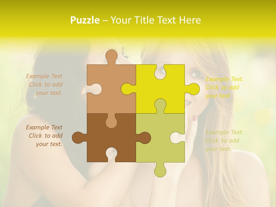 Closeup Hair Pretty PowerPoint Template