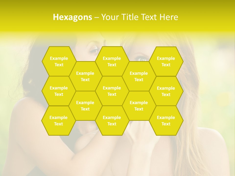 Closeup Hair Pretty PowerPoint Template