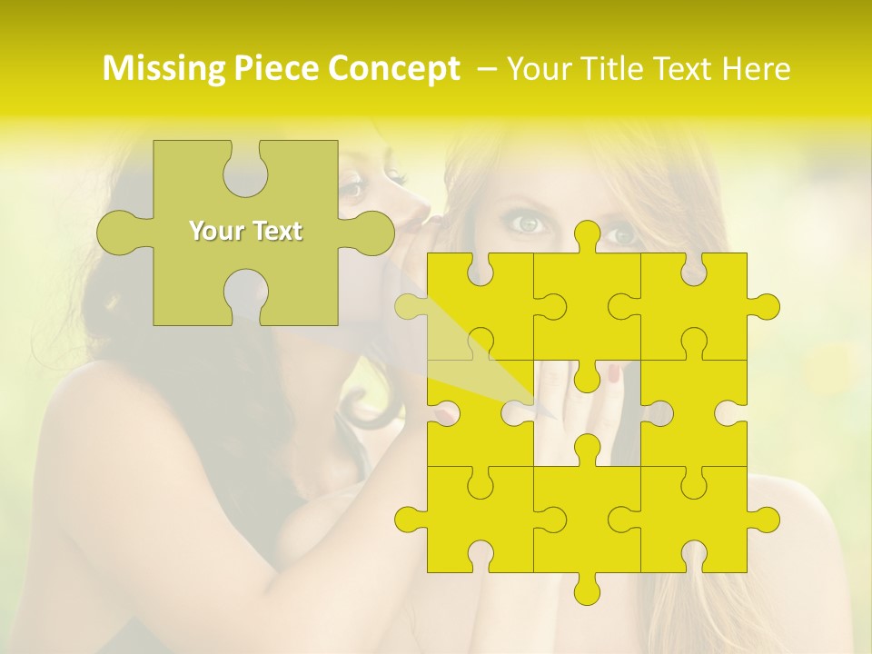 Closeup Hair Pretty PowerPoint Template