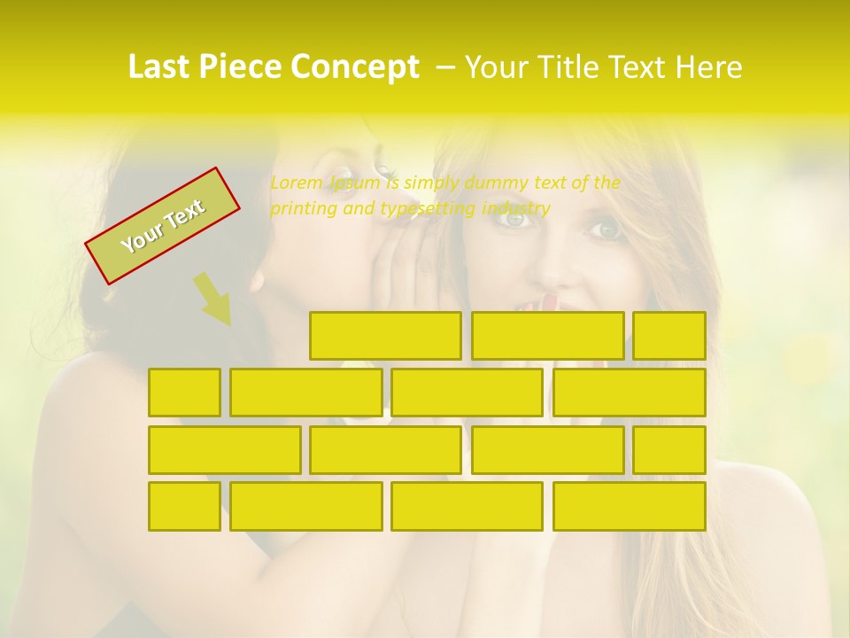 Closeup Hair Pretty PowerPoint Template