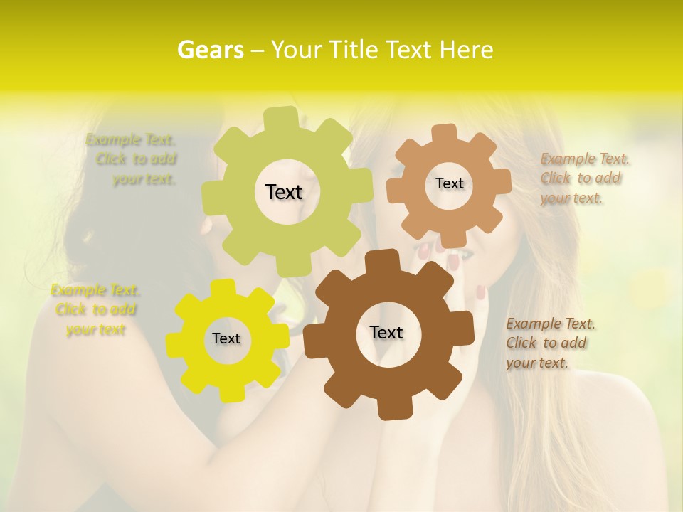 Closeup Hair Pretty PowerPoint Template