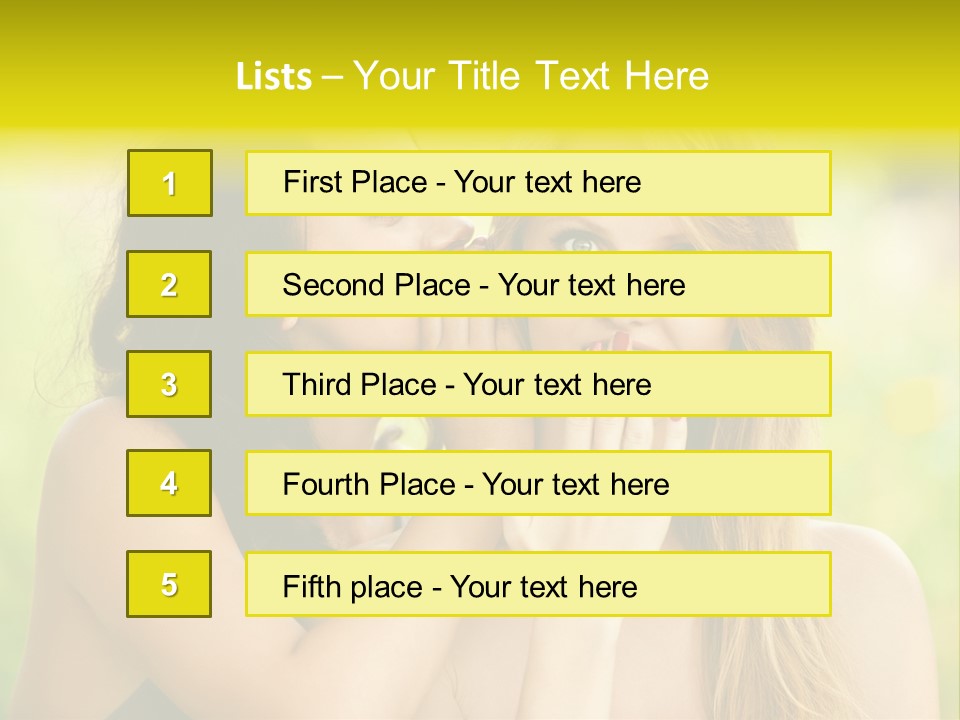 Closeup Hair Pretty PowerPoint Template