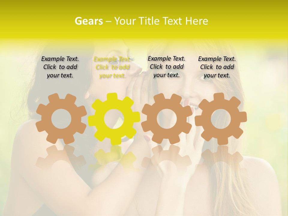 Closeup Hair Pretty PowerPoint Template