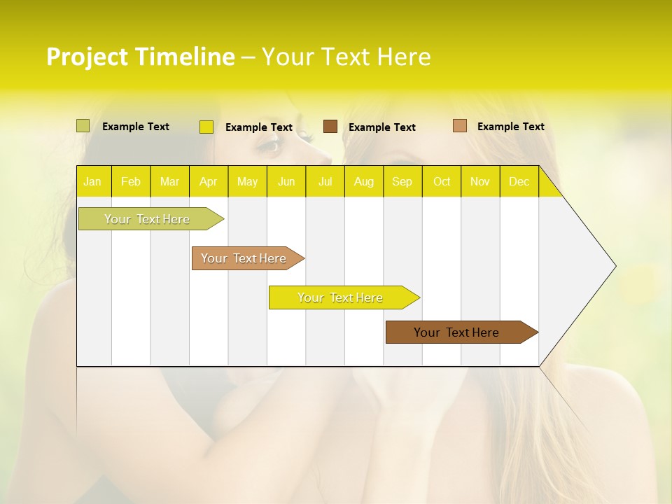 Closeup Hair Pretty PowerPoint Template